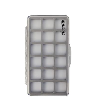 Aventik Fly Fishing Boxes Super Slim Transparent Design Magnetic Pad Compartments Tackle Foam Boxes 7.3X3.8X0.5inch H34-18C