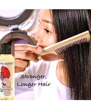 Rose Coconut Oil - Multi-Use Body Oil for Hair Skin & Nails | Fragrance Body Massage Oil | Travel Size 3.4 Fl oz - Buy Online on GoSupps.com