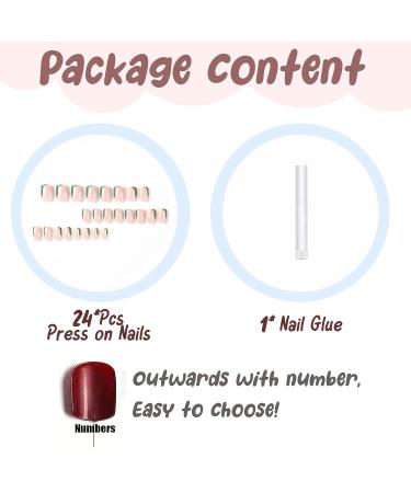 BABALAL Green Swirl Square Press on Nails - 24 Pcs Short Fake Nails for Women and Girls | Squoval Acrylic Nails with Glue - NAILX13 - Buy Online on GoSupps.com