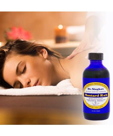 Dr. Singha's Mustard Rub - Therapeutic Massage Oil for Sore Muscles & Stiffness (4 Fl Oz) - Buy Online on GoSupps.com