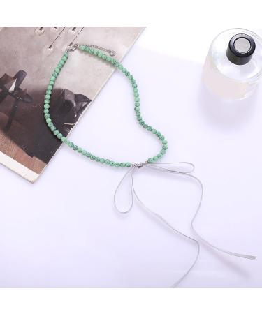 Oralgos Elegant Vintage Turquoise Necklace | Fashionable Collarbone Chain & Loop Trailer | Perfect Party Jewelry - Buy Online on GoSupps.com