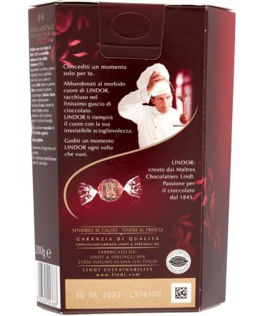  Lindor Lindt Lindor Cornet Doppio Cioccolato Pralines with Milk Chocolate and Delicate Dark Chocolate Filling 200g - Buy Online on GoSupps.com