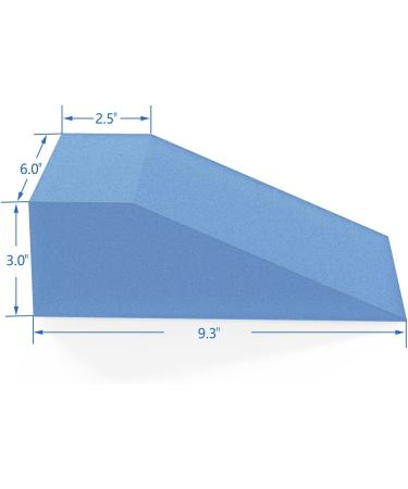 StrongTek Yoga Foam Wedge Blocks (Pair) - Blue EVA Riser for Supportive Foot and Wrist Exercise Accessories - Buy Online on GoSupps.com