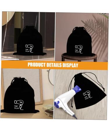 Beavorty 2pcs Flannel Hair Dryer Bag Blow Dryer Hair Dryer Bag Drawstring Jewelry Cosmetic Bag Travel 26.00X23.00X0.50CMx2pcs Blackx2pcs - Buy Online on GoSupps.com