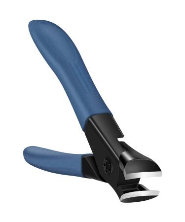 Nail Clippers for Thick Nails Toenail Clippers Wide Jaw Nail Cutter Heavy Duty Nail Clipper Sharp Curved Toe Nail Clippers for Men and Women Blue