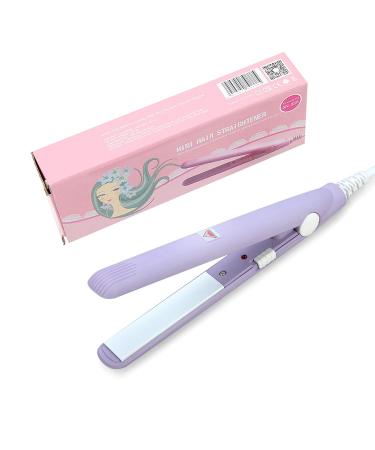 Mini Curling Iron 2 In 1 Hair Straightener Curler Ceramic Tourmaline Plate Beauty Flat Iron Portable Travel Size Straightening Iron Hair Styling Tool