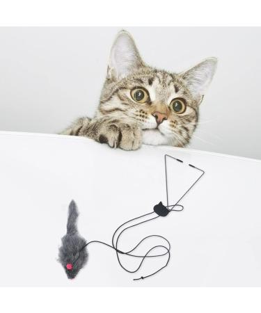 MagiDeal Interactive Plush Mouse Toy for Kittens - Funny Hanging Door Catcher - Buy Online on GoSupps.com