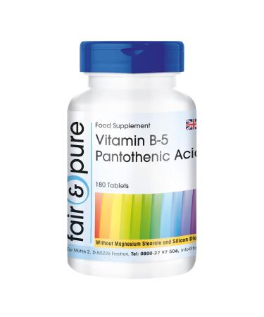 Fair & Pure - Vitamin B5 pantothenic Acid -200mg - Vegan - 180 Tablets