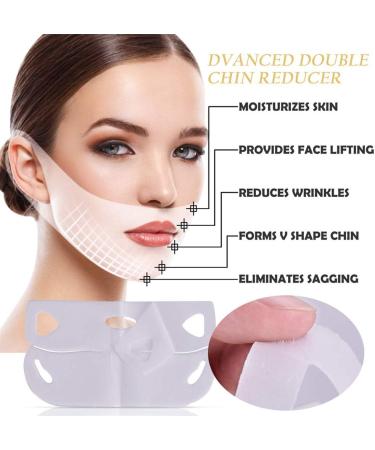 TEEROVA Double Chin Reducer V Line Mask 5 Pcs Face Slimmer Lift Tape V Line Lifting Mask Chin Up Tightening Patches Face Slimming Strap Firming Moisturizing Chin Neck V Shaped Slimming Face Mask - Buy Online on GoSupps.com