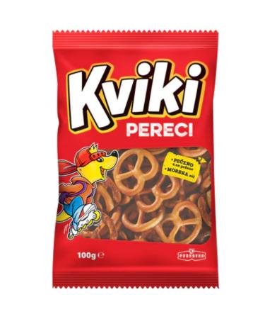 Pufai Podravka Kviki Mini 100g bag of pretzel biscuits
