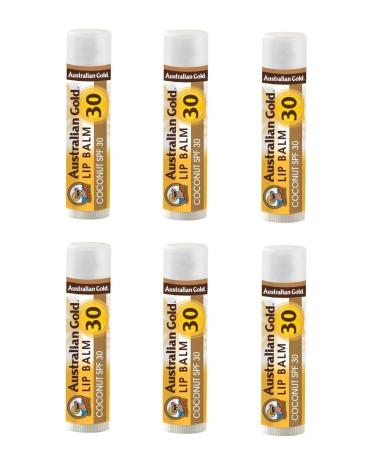 Coconut Lip Balm Spf30 Lip Balm .15 Oz. (6 Pack)