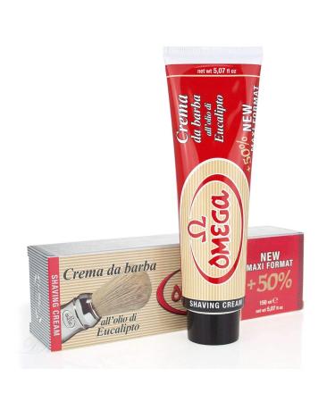 Omega Italian Shaving Cream With Eucalyptus Oil for Brush