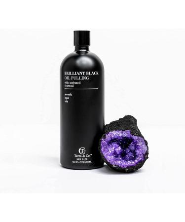 Terra & Co. Brilliant Black Oil Pulling - Natural Ayurvedic Activated Charcoal & Coconut Oil 200ml - Buy Online on GoSupps.com