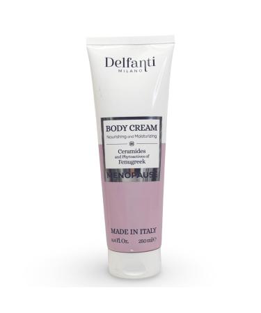 Delfanti-Milano MENOPAUSE Body Cream Nourishing and Moisturizing Ceramides and Phytoactives of Fenugreek Made in Italy 8.4 oz