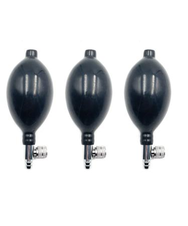 3Pcs Blood Pressure Bulb Pump Replacement Healthy Sphygmomanometer PVC Adjustable Pump Bulb Rubber Blood Tester with Air Release Valve