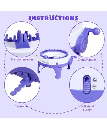 Zcvtbye 48-Needle Knitting Machine with Row Counter & Pompom Maker - DIY Smart Weaving Round Loom Kit for Scarf, Hat, Sock - Buy Online on GoSupps.com