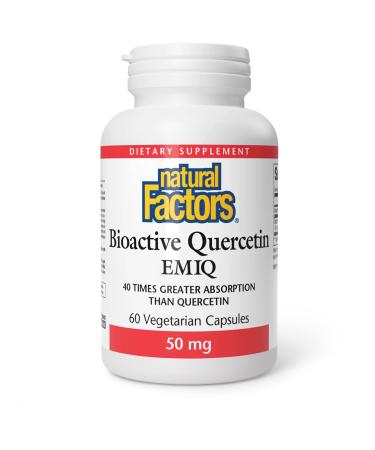 Natural Factors Bioactive Quercetin with Vitamin C 60 Vegan Capsules Lab-Tested Vegetarian Soy-Free Gluten-Free Non-GMO