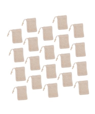 FOMIYES 20pcs Mesh Soap Pouch Soap Saver Bag Soap Drying Pouch Soap Bag Soap Mesh Bag Cotton Linen