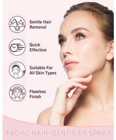 Hair Identifier Spray for Face Shaving Powder Spray Women with Soothing Cream Facial Hair Spray Face Body Hair Identifier Spray Face Spray for Shaving Peach Fuzz Spray for All Skin Types - Buy Online on GoSupps.com