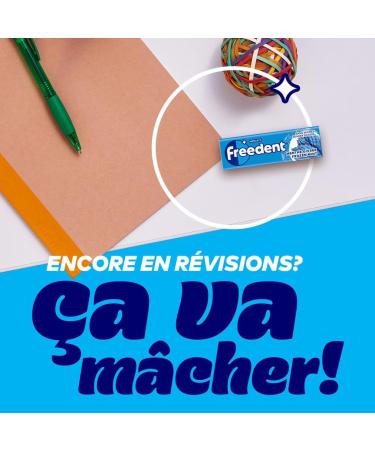 FREEDENT - Sugar-free Frosted Mint Chewing Gum - Large format containing 30 packs of 10 dragees - 420g - Buy Online on GoSupps.com