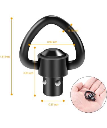FANGOSS 4 Pcs 1 QD Sling Swivels for Two Point Sling Mount - Black - Buy Online on GoSupps.com