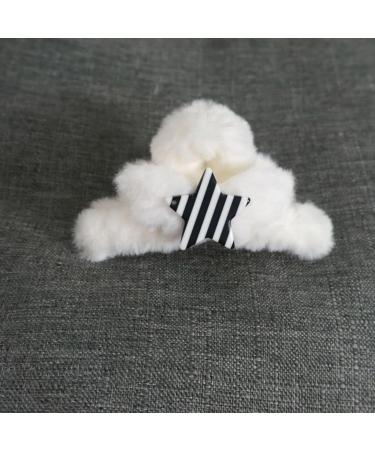 Limtula Cute Hair Claw Clips Furry Hair Jaw Clip Cute Hair Catch Barrettes Ponytail Holder Hair Props Single black stripe - Buy Online on GoSupps.com