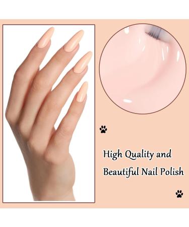 Nude Nail Polish Set - Quick Dry Long Lasting Neutral Colors for All Skin Tones - 4 Shades of Nude Pink - Perfect for French Manicure - No Cure Needed - Buy Online on GoSupps.com