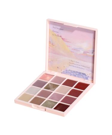 Solid Gel Nail Polish Gel Nail Polish Palette 16 Color Gel Nail Cream Palette - Solid Gel Nail Polish Manicure Glue for Women and Girls Nail Design