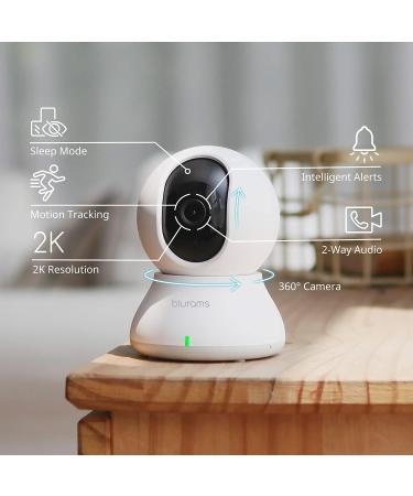 blurams Security Camera  2K Indoor Camera 360-degree Pet Camera for Home Security w/Motion Tracking  Phone App  2-Way Audio  IR Night Vision  Siren  Works with Alexa & Google Assistant White - Buy Online on GoSupps.com