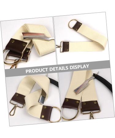 Frcolor 2 STK Razor Blade String Strips - Double-Sided Cotton Linen Grinding Cloth for Shaving - 52.8x4.8cm - Beige - Perfect for International Shipping - Buy Online on GoSupps.com