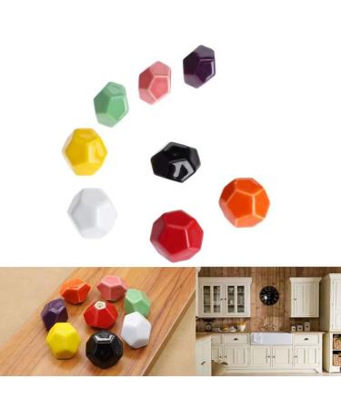 Creatwls Ceramic Furniture Buttons - 2PC Kitchen Handle & Drawer Knobs for Cabinets & Cupboards - Yellow - Buy Online on GoSupps.com