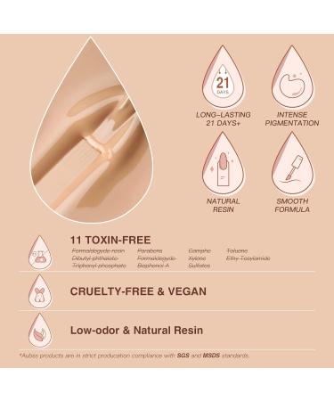 AUBSS 6-Piece Autumn Winter Nude Gel Nail Polish Set - Skin Tones Neutral Soak Off UV LED Kit for Women - Buy Online on GoSupps.com