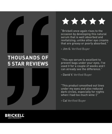 Brickell Men's Restoring Eye Serum | Natural Anti-Aging Eye Gel for Wrinkles & Dark Circles - 0.65 oz - Buy Online on GoSupps.com