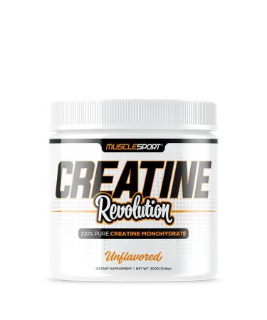 Musclesport Creatine Monohydrate Powder - Micronized Creatine Monohydrate - Energy Strength & Endurance - 300g Unflavored