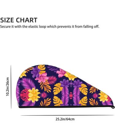 Purple Flower Microfiber Hair Towel - Soft Super Absorbent Quick Dry Wrap for Long Curly & Thick Hair - Buy Online on GoSupps.com