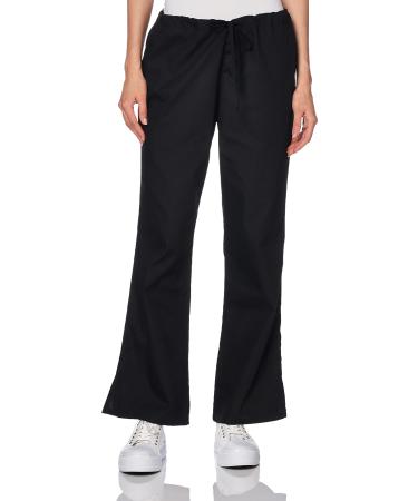 Scrub Pants for Women Workwear Originals Drawstring Waist with Flare Leg 4101 Medium Black