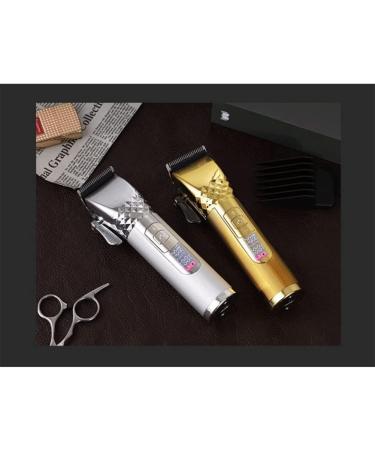 Tweovnai Men Rechargeable Hair Trimmer Cordless HairTrimmer Metal Liquid Crystal Digital Display HairTrimmer Gold - Buy Online on GoSupps.com