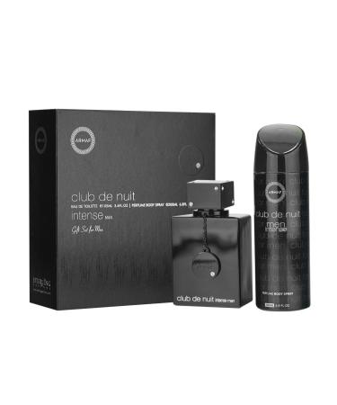 Armaf Club De Nuit Intense 2-Piece Set for Men (3.6 Oz Eau de Toilette Spray + 6.8 Oz Body Spray) 5.2 Fl Oz (Pack of 2)