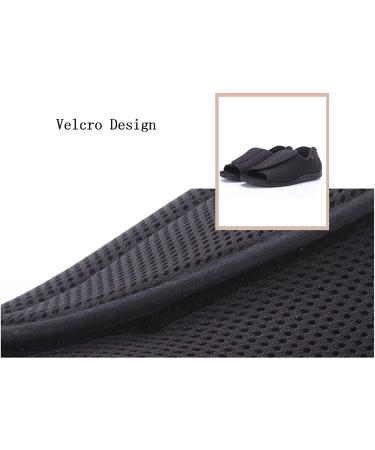 MisFun Diabetic Shoes for Women - Adjustable Closed Toe Swollen Feet Slippers - Ideal for Foot Fracture Recovery - Surgical Rehab - Size 13 Black - Buy Online on GoSupps.com