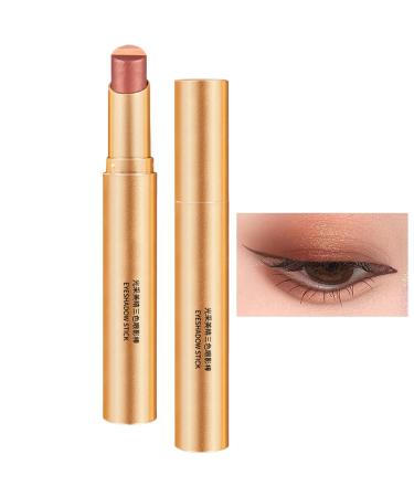 G n rique Eyeshadow Stick - Fookshadow Waterproof Eye Makeup Kit Long Lasting Gradient | Shimmer Shades Contour Sticks 3 Color Gradient Highlighter Makeup for Pro