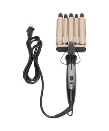 Adjustable 5 Barrel Curling Iron Wand 15 Temperature Gears Digital Display ABS and Aluminum Construction for Long Lasting Wavy Hairstyles