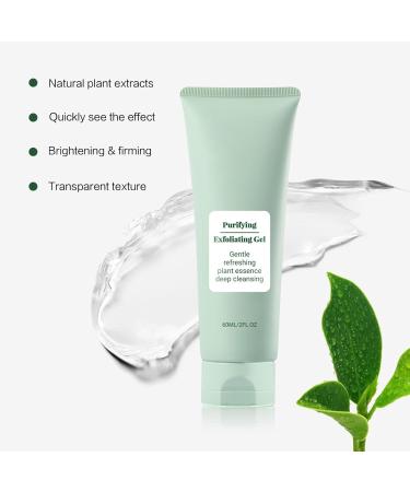 Purifying Exfoliating Gel Face and Body Exfoliating Scrub Gel Facial Exfoliator Cleanser Deep Cleansing Moisturizing Facial Exfoliator Soft Scrub Gel for Women for All Skin Types (1PC 60 ml) - Buy Online on GoSupps.com