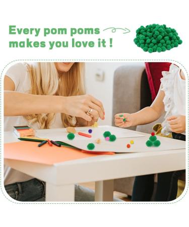 250 Pcs 1 inch Green & Multicolor Craft Pom Poms - Assorted Small Pompoms for DIY Projects & Decorations - Buy Online on GoSupps.com