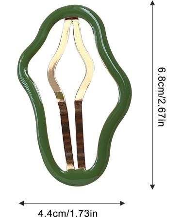Snap Barrettes Cloud-Shape Minimalist Hairpin | Metal Cloud-Shape Hollow 2.8 Inches for Favor Photo Prop Hair Accessories for Women Girls Green - Buy Online on GoSupps.com
