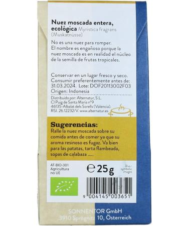  Sonnentor Sonnentor Nutmeg 1 Pack (1 x 25 g) - Organic - Buy Online on GoSupps.com