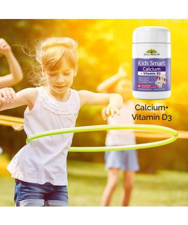 Real Health Kids Smart Calcium + D3 Chewables | 50 Count - Buy Online on GoSupps.com