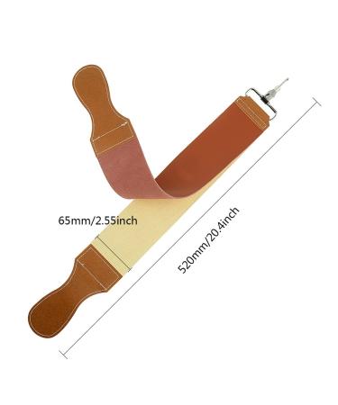 Grandslam Professional Leather Strop for Straight Razor Sharpening - Dual Cowhide and Canvas Strop (Brown) - Buy Online on GoSupps.com