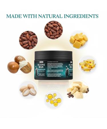 Body Butter for Men Active Man Fast-Absorbing Deep Moisturizer with Natural Ingredients Refreshing Scent Ultimate Hydration Formula. Cologne scented. - Buy Online on GoSupps.com