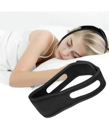 WagiSleep Upgraded Anti Snoring Chin Strap Stop Snore Chin Strap Snoring Solution Snore Stopper Effective Anti Snoring Devices Stop Snoring Sleep Aid Snore Reducing Aids for Men Women Black