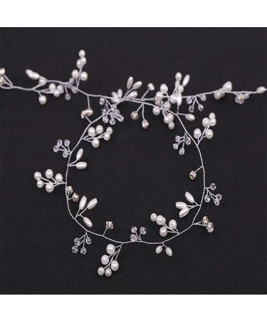 5 Pieces Bridal Bead Headdress | Elegant Pearl & Rhinestone Hair Jewelry for Weddings | Retro Fashion Hairpins for Brides & Festivals - Buy Online on GoSupps.com